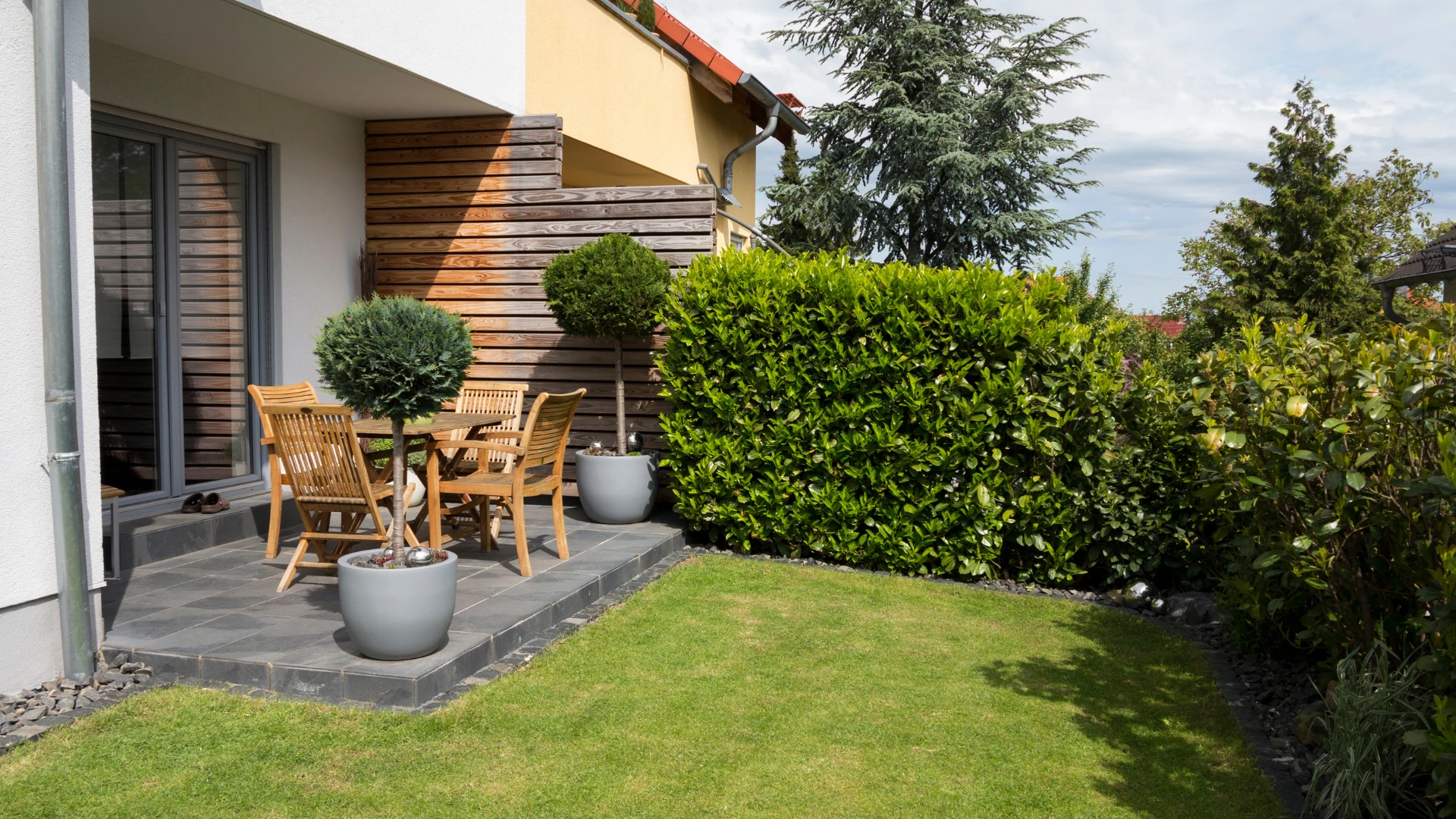 Terrasse de jardin de nouveau profitable après traitement des moustiques tigres